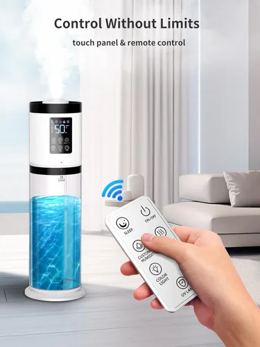 Miniatura 7 de Humidificadores de 8L para dormitorio, silenciosos de 30dB, cobertura de 500ft², tiempo de funcionamiento de 60H, llenado superior, humidificador 3