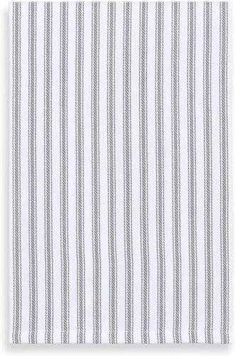 Miniatura 4 de Juego de 3 toallas de cocina de aleación, color gris y blanco, 18 x 28 pulgadas