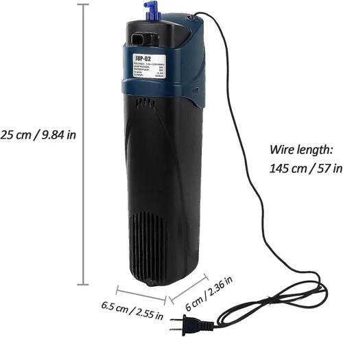 Miniatura 4 de COOSPIDER Filtro para Acuario Sun JUP-02 Máquina Sumergible Verde Limpia para Acuario 132gph para Tanque de Peces Pequeños de 10-40 Galones Bomba