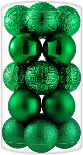 Miniatura 21 de 34 piezas Adornos de bola de Navidad azul bebé irrompibles de plástico para árbol de Navidad, decoraciones para fiesta de Navidad, oficina en casa