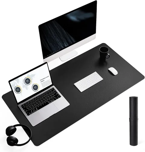 Miniatura 31 de YSAGi Almohadilla de escritorio de piel antideslizante, tapete impermeable para teclado de computadora portátil, protector de mesa y alfombrilla