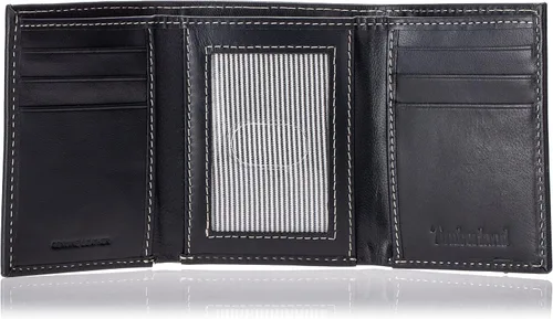 Miniatura 5 de Timberland Mens Leather Trifold Wallet with Id Window