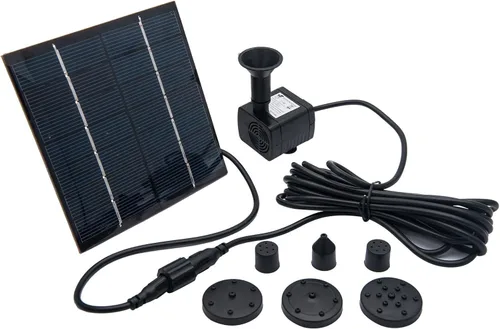 Miniatura 2 de MASO Bomba de fuente de agua alimentada por panel solar de 7 V, 1.4 W, 180 L/H, fuente de agua, para jardín, piscina, estanque, acuario, sin