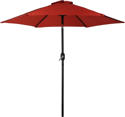 Miniatura 18 de Sunnydaze 9 pies Parasol de Patio de aluminio con inclinación y manivela, Contemporáneo, Beige