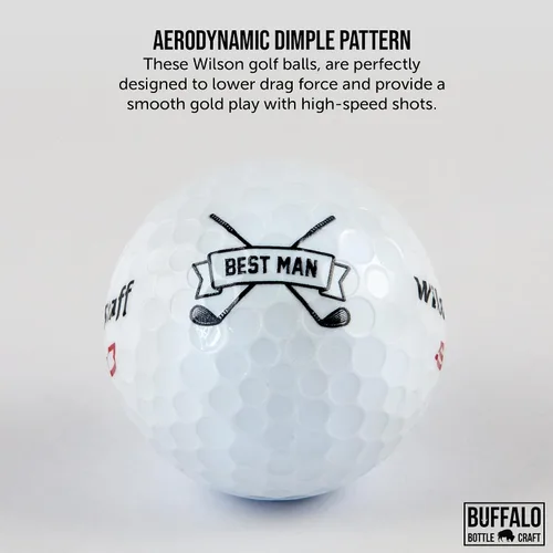 Miniatura 5 de Wilson - Funda de 3 pelotas de golf personalizadas para hombres, regalo de padrinos de boda, regalos para el padre de la novia, diseño personalizado