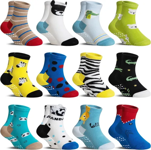 Miniatura 8 de DoSmart 12 pares de calcetines de algodón transpirable con dibujos animados para bebés y niños pequeños