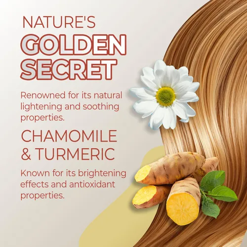 Miniatura 4 de Grisi Manzanilla Gold Champú extra aclarante con extracto de manzanilla y cúrcuma para un cabello naturalmente más brillante, suave y luminoso