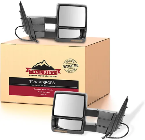 Miniatura 107 de Trail Ridge Juego de espejos de remolque de 2 piezas para el lado del conductor y del pasajero compatible con Ford F-150 FO1320479 FO1321479