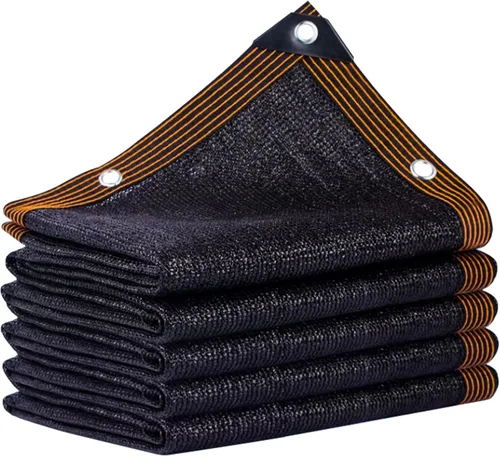 Miniatura 12 de Tela de sombra 90% negra para patio, lona de malla de 3 x 3 pies con ojales, protección solar para jardín, invernadero, pérgola, plantas, gallinero