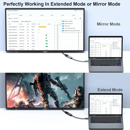Miniatura 4 de BENFEI Paquete de 2 cables adaptadores 4K DisplayPort a HDMI, (2K 60Hz, 1080p 120Hz) Convertidor unidireccional DisplayPort a monitor HDMI, Gris
