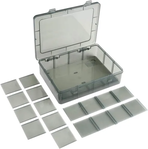 Miniatura 10 de Vidifor Organizador de suministros para manualidades de 9 rejillas, caja de almacenamiento con compartimentos con separadores extraíbles para joyas