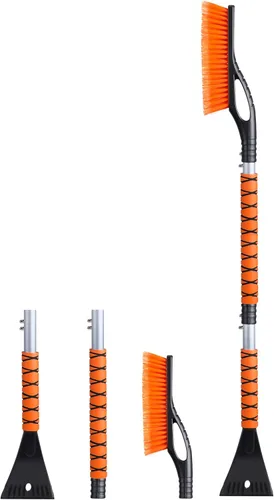 Miniatura 3 de EcoNour Raspadores de hielo de aluminio de 27 pulgadas para parabrisas de automóvil, raspador de ventana de automóvil y cepillo de nieve con agarre