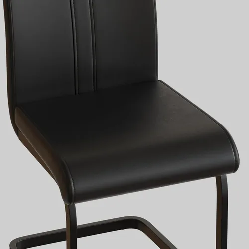 Miniatura 7 de Juego de 2 sillas de comedor modernas con esponja de alta densidad tapizada y patas de metal, sillas para comedor, sillas de comedor de piel