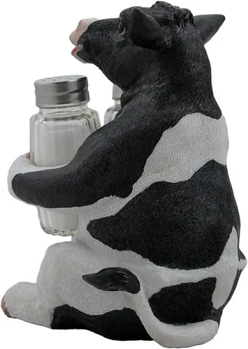 Miniatura 4 de Holstein - Juego de salero y pimentero de cristal de vaca con figura de soporte, decoración de cocina de campo o esculturas decorativas de animales