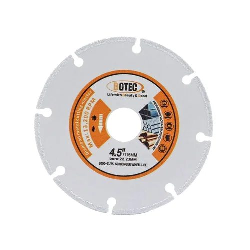 Miniatura 8 de BGTEC Disco de corte de metal de diamante, hoja de diamante de 4 pulgadas/4.134 in para cortar metal de carburo, aleaciones, hierro, acero inoxidable