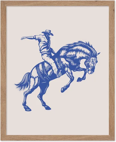 Miniatura 78 de Poster Master Póster de Rodeo marrón – Estampado retro de vaquero sobre caballo – Arte de vaquero – Arte occidental – Arte del salvaje oeste