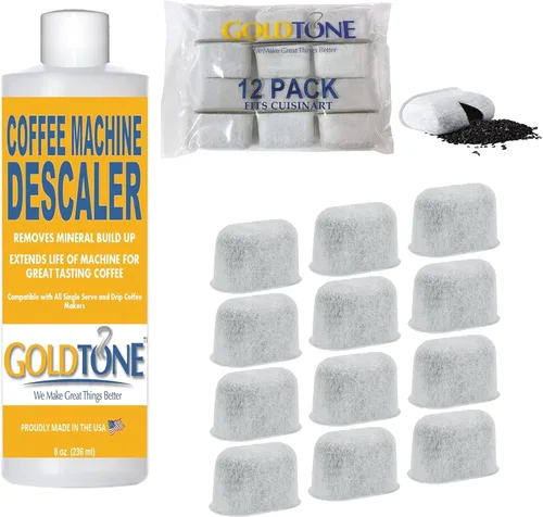 Miniatura 7 de GOLDTONE Paquete de 12 filtros de agua de carbón para cafetera y máquinas CUISINART cartuchos de repuesto DCC-RWF