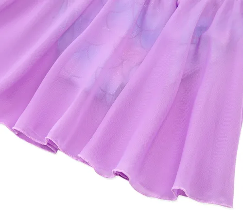 Miniatura 128 de EQSJIU Leotardo de baile de manga larga para niñas, vestido de ballet brillante con copo de nieve, tutú con falda tutú para niñas