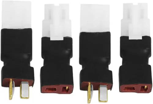 Miniatura 2 de ShareGoo - 2 pares de adaptadores compatibles con Big Tamiya Style a T Plug hembra macho adaptador para RC FPV Drone Car Truck Lipo NiMH cargador