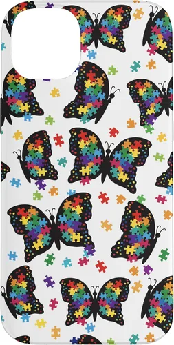 Miniatura 15 de Funda con patrón de rompecabezas de mariposa para iPhone 17