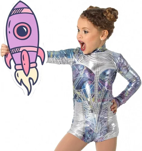 Miniatura 3 de Disfraz de princesa galáctica metálica para mujer, diseño intercósmico