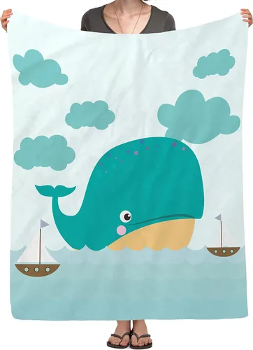 Miniatura 9 de Manta de tiburón para regalo, manta de franela de forro polar de 40 x 50 pulgadas, suave, acogedora y ligera, mantas para sofá, cama, sofá de viaje