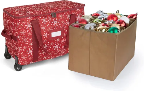 Miniatura 51 de Covermates Keepsakes Bolsa de almacenamiento ajustable para adornos, poliéster resistente, separadores acolchados y bandejas FlexGrid, organizador