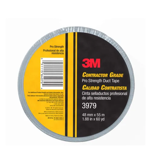 3M - Cinta adhesiva de grado contratista Pro Strength 3979 plateada, 4,78 cm x 55 m – Adhesivo profesional industrial multiuso, 1 paquete