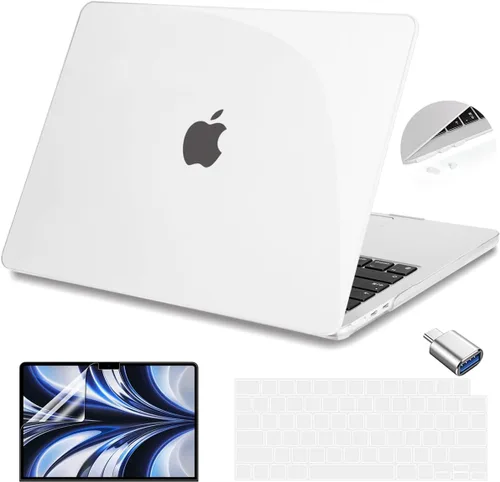 Miniatura 13 de Teryeefi Funda compatible con M3 MacBook Air de 15 pulgadas 2023 2024 versión A3114/A2941, carcasa rígida de plástico con cubierta de teclado