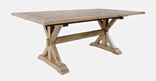 Miniatura 7 de Jofran Carlyle Crossing - Mesa de comedor rústica de madera maciza de 78 pulgadas