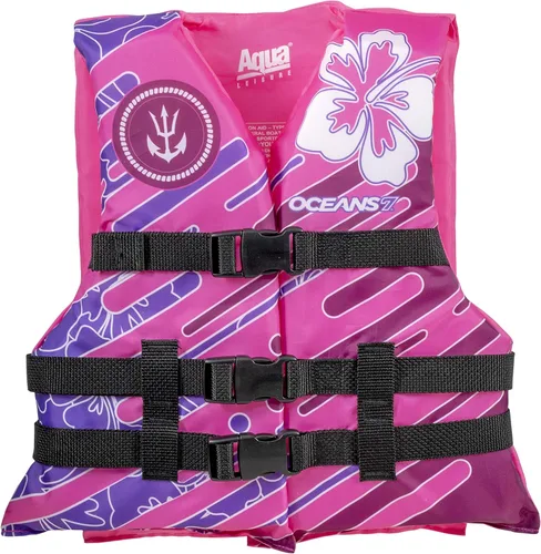 Miniatura 4 de Aqua Oceans 7 Life Jacket for Kids - US Coast Guard Approved Life Vest for Infant, Child & Youth Boys and Girls, Open-Side PFD for Boating, Swimming