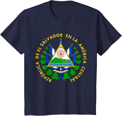 Miniatura 84 de Camiseta con diseño de emblema de la bandera de El Salvador