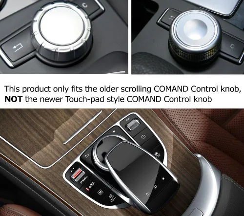 Miniatura 2 de iJDMTOY Cubierta de rueda de aluminio anodizado azul para consola central de control de mando compatible con Mercedes A B C E S CLA GLA GLK ML GL