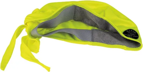 Miniatura 6 de Klein Tools 60546 Bandana refrescante, absorbe el sudor debajo del casco, gorra de calavera en amarillo de alta visibilidad, paquete de 2