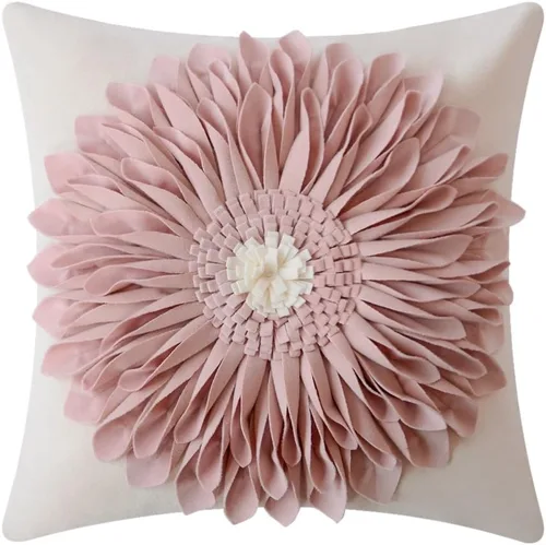 OiseauVoler Fundas de almohada decorativas hechas a mano con flores en 3D, fundas de cojín cuadradas, regalo para el hogar, sofá, automóvil, cama,