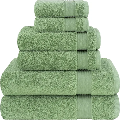 Miniatura 26 de Cotton Paradise 4 piezas de toallas turcas para baño, juego de toallas extra grandes suaves y afelpadas para baño, color beige