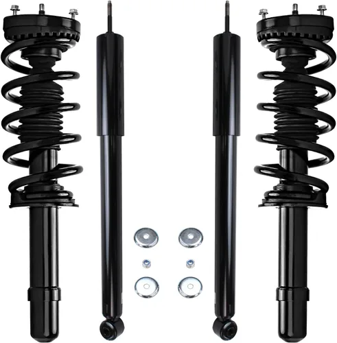 Miniatura 37 de Detroit Axle - Puntales y Amortiguadores para Chevy Traverse Buick Enclave GMC Acadia Saturn Outlook 2007-2012, 2 puntales delanteros con resorte