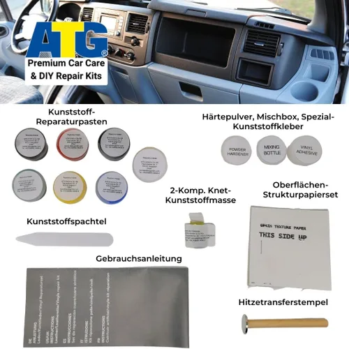 Miniatura 3 de Kit de reparación de salpicadero de coche ATG - Reparación de salpicadero - Kit de reparación de salpicadero - Kit de reparación de cuero y vinilo