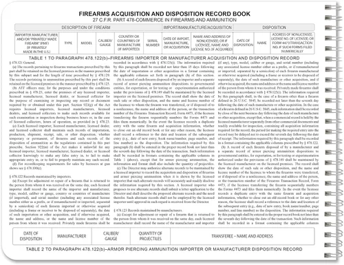 Miniatura 27 de BookFactory Libro de registro del fabricante e importador de armas de fuego/Libro de registro de adquisición y disposición/Libro de registro