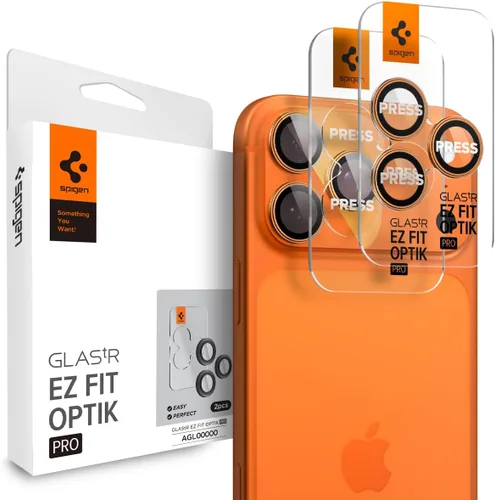 Spigen Protector de Pantalla para Lente de Cámara [GlasTR EZ Fit Optik Pro] Diseñado para iPhone 17 Pro Max | iPhone 17 Pro [Compatible con Fundas]