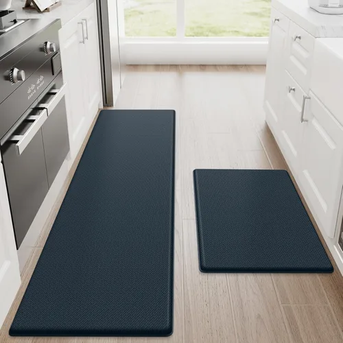Miniatura 36 de StepRite Tapetes de cocina, 2 tapetes acolchados, antifatiga, para piso, de escritorio, antideslizante, impermeables, oficina, alfombras de 17.3 x