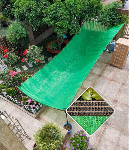 Red de sombra para exteriores, 2x4/3x5/4x4/4x6/16.4x19.7 ft, cubierta de invernadero, tela de sombra resistente a los rayos UV, vela para