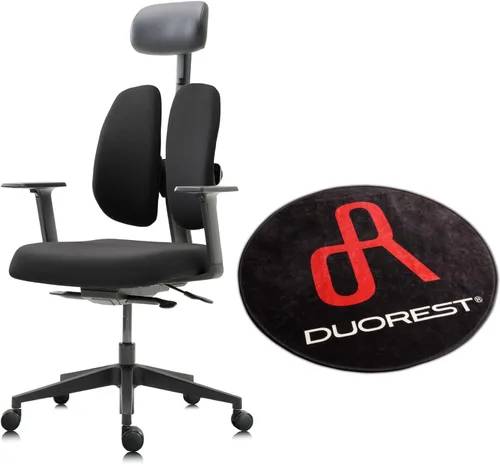 Duorest NEXT1MA-BLACK Silla de oficina, silla ergonómica, inclinación de autosincronización, reclinable, ajuste de altura del codo, deslizamiento