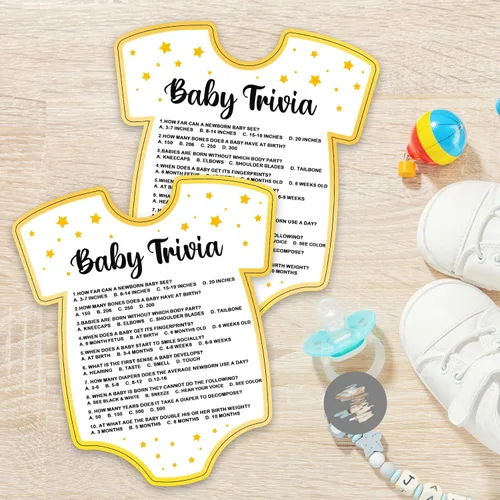 Miniatura 3 de Juegos de baby shower, tarjetas de juego de preguntas para bebés, suministros y actividades divertidos para juegos de fiesta de baby shower, género