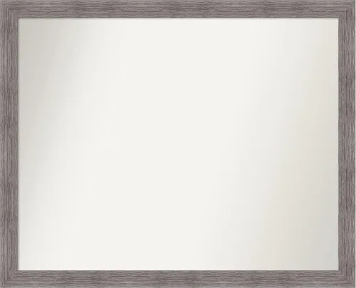 Miniatura 83 de Amanti Art Espejo de baño gris para sobre el fregadero, 31 x 48 pulgadas, espejo de tocador rectangular estrecho de color gris, marco de madera