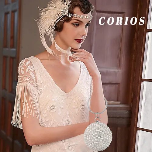 Miniatura 2 de Bolso de mano redondo para mujer, con diamantes de imitación, bolso de noche con cuentas de perlas