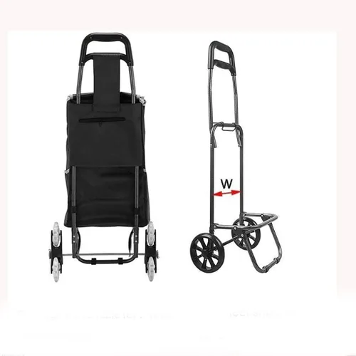 Miniatura 5 de Bolsa de repuesto para carrito de compras de alta capacidad, bolsa de repuesto con bolsillos laterales, bolsa de almacenamiento impermeable de tela
