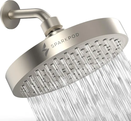 Miniatura 20 de SparkPod Cabezal de regadera – Lluvia de alta presión – Diseño de lujo de calidad premium – Instalación en 1 minuto – Reemplazo ajustable de fácil