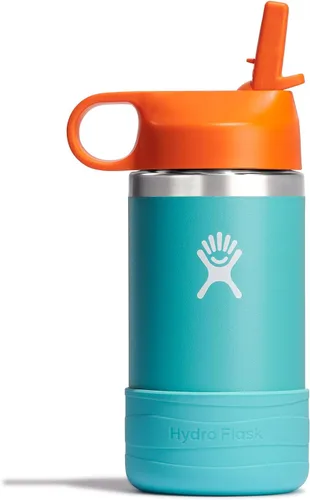 Miniatura 11 de Hydro Flask Botella de agua para niños para la escuela, acero inoxidable y aislada con tapa de pajita, 18 onzas en dalia Dahlia