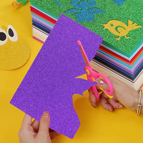 Miniatura 6 de Papel de cartulina con purpurina, papeles con purpurina que no se desprende, papel para manualidades y proyectos de bricolaje, papel brillante